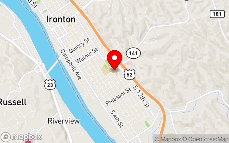 Map for Community Mental Health Awareness Conference at 1804 Liberty Avenue, Ironton, Ohio 45638
