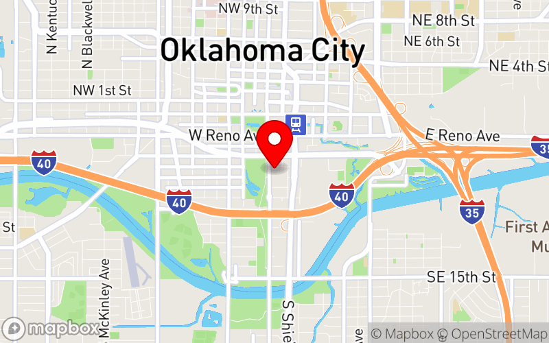 Map for 2025 ODMHSAS Momentum Conference at 100 Mick Cornett Dr., Oklahoma City, OK, 73109