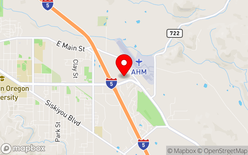 Map for 2025 Behavioral Health Training Summit at Ashland Street 2525, Ashland, Oregon
