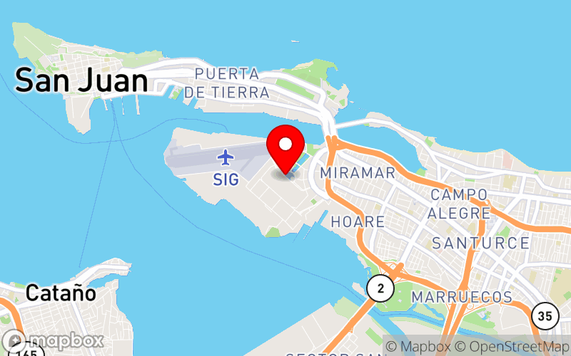 Map for Human Amyloid Imaging (HAI) Conference at 100 Convention Blvd, San Juan, 00907, Puerto Rico