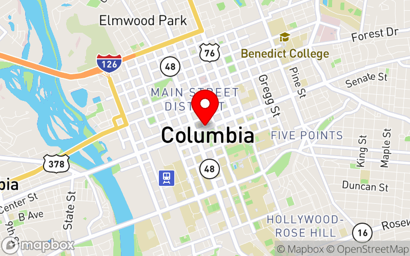 Map for 2025 Life with Brain Injury Annual Conference at Cooperative Conference Center, Columbia, SC