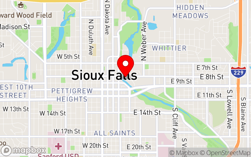 Map for Avera Behavioral Health Symposium at 201 E 8th Street, Sioux Falls, SD Map for Avera Behavioral Health Symposium at 201 E 8th Street, Sioux Falls, SD