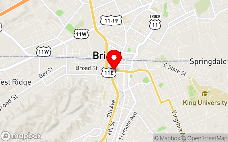 Map for Recovery Symposium: Champions of Support at Bristol, TN