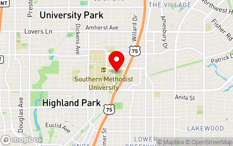 Map for 2025 Veterans' Mental Health & Wellness Summit at 6102 Bush Avenue, Dallas, TX 75205
