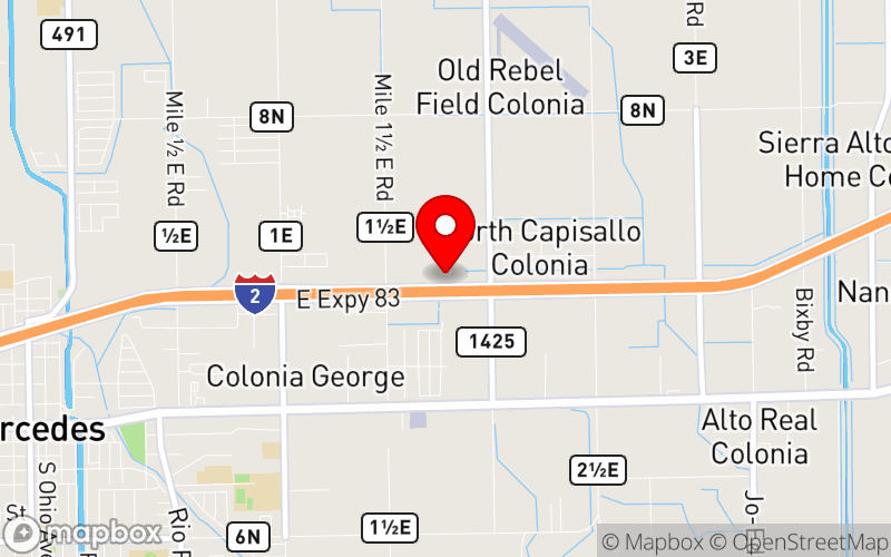 Map for STISD's School Mental Health Conference - "Paving the Way: Advancing School Mental Health Supports in South Texas" at 7001 E. Expressway 83, Mercedes, TX