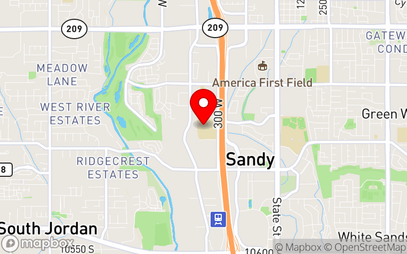 Map for 2025 UMHCA Annual Conference at 9750 South 300 West, Sandy, Utah