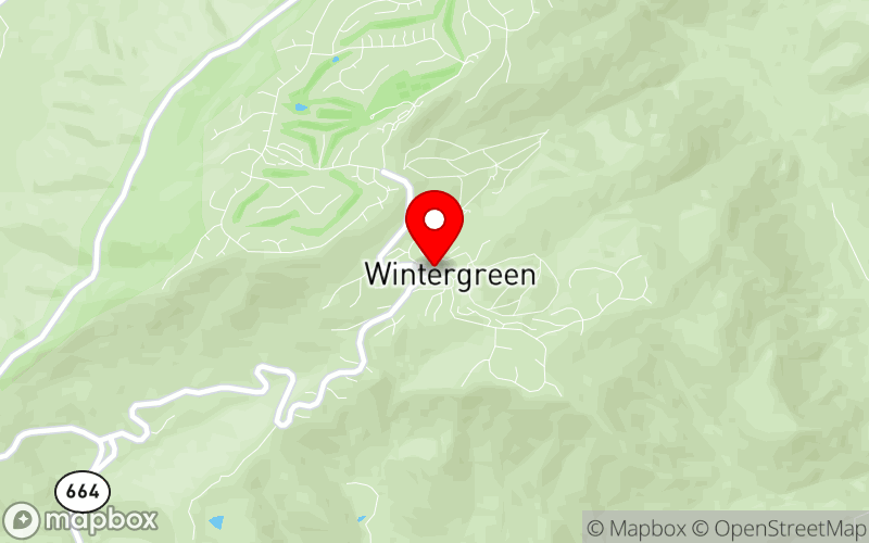 Map for 2025 Rural Health Voice Conference at 39 Mountain Inn Loop, Roseland, VA