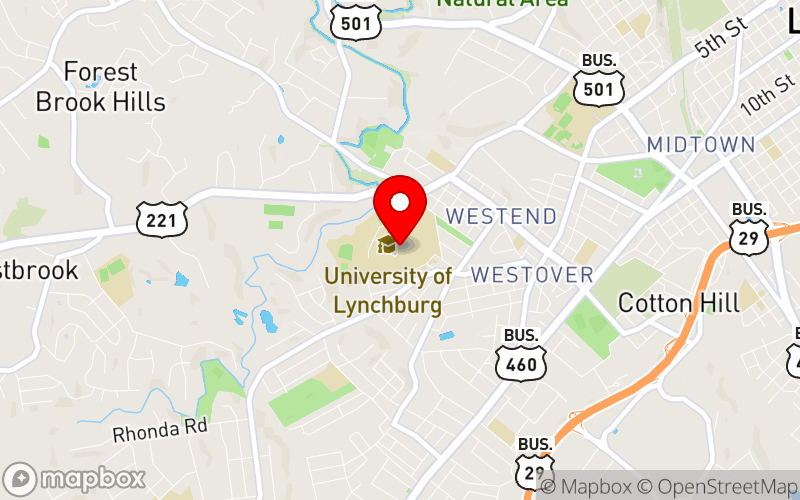 Map for Mental Health Conference at 1501 Lakeside Drive, Lynchburg, VA 24501