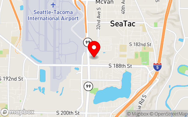Map for Integrated Care Across the Lifespan: Serving the Behavioral Health Needs of All Ages at 18740 International Blvd, Seattle, WA 98188 Map for Integrated Care Across the Lifespan: Serving the Behavioral Health Needs of All Ages at 18740 International Blvd, Seattle, WA 98188