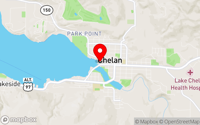 Map for Centered In Care - WSHPCO Annual Clinical Conference at 104 West Woodin Avenue, Chelan, WA 98816, United States
