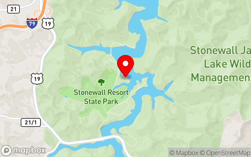 Map for WVCA Fall Conference & Retreat 2025 at 940 Resort Dr., Roanoke, WV