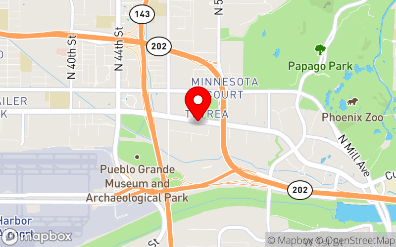 Map for Professionals’ Brain Health Conference at 5025 East Washington Street, Phoenix, AZ