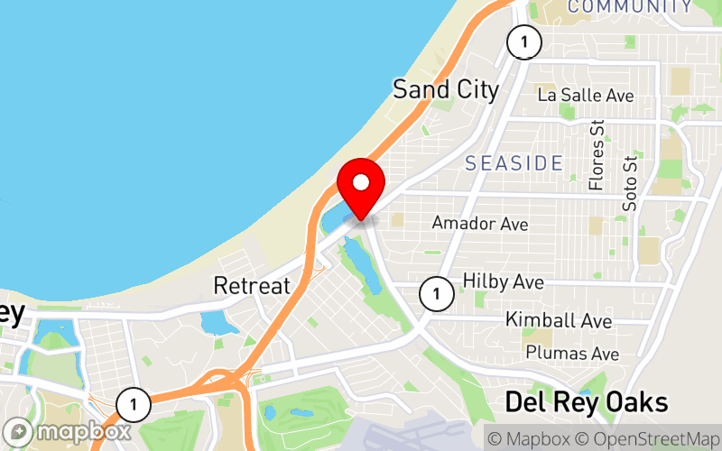 Map for 2026 NCPS Annual Meeting at 1441 Canyon Del Rey Blvd, Seaside, CA 93955