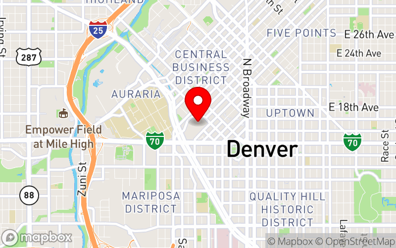 Map for Psychedelic Conference Denver, Colorado 2026 at 700 14th St, Denver, CO 80202