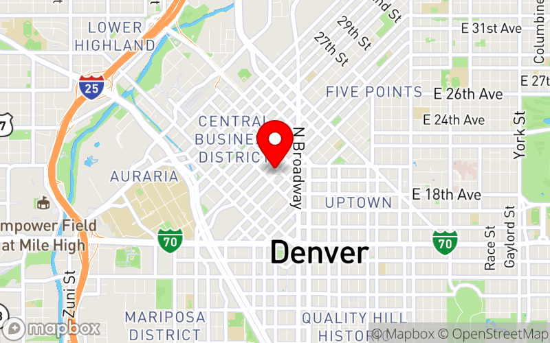 Map for IHS Clinical and Community Workforce Summit 2026 at 1701 California St, Denver, Colorado 80202