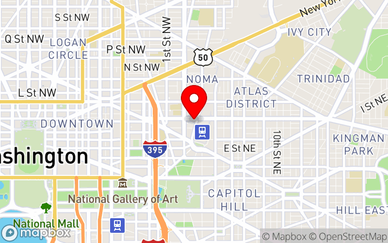 Map for APA 2026 at 750 First St. NE, Washington, DC 20002-4242