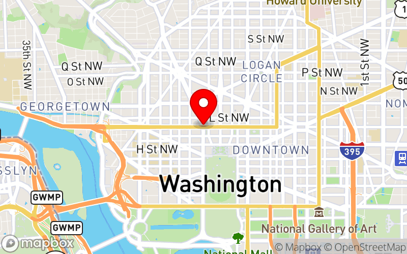 Map for ACU 2026 Annual Conference at Watergate Hotel, Washington, D.C.