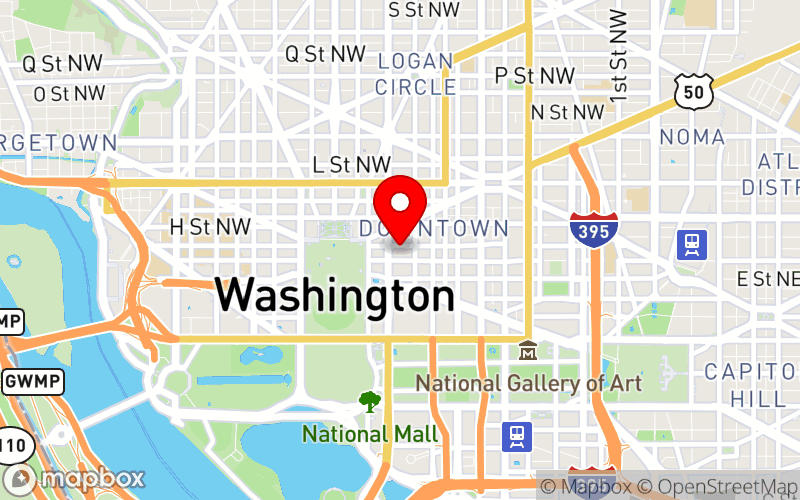 Map for 2026 Maternal Mental Health FORUM – In Person at 1330 G St NW, Washington, DC 20005