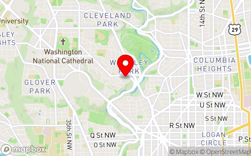 Map for 2026 Psychotherapy Networker Symposium at 2500 Calvert St. NW, Washington, DC 20008