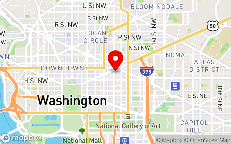 Map for NCUIH 2026 Annual Conference at 999 9th St NW, Washington, DC, 20001, United States