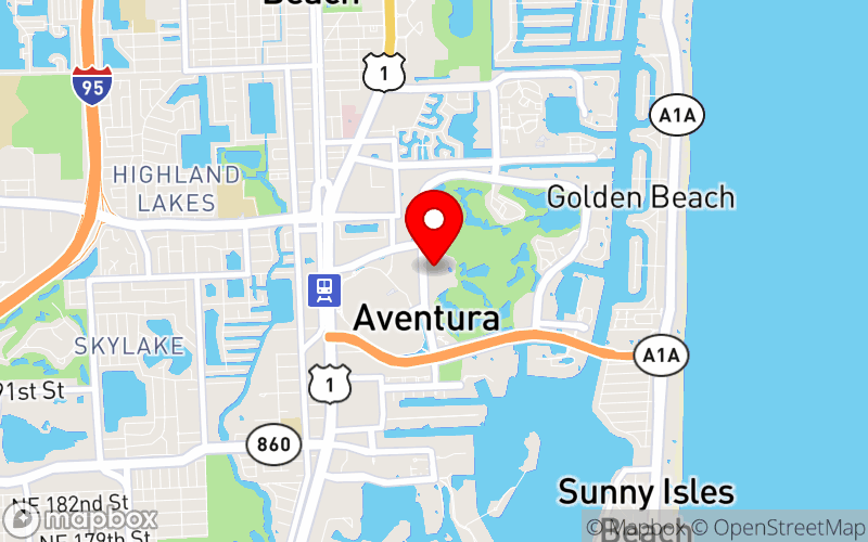 Map for 2026 Southern Florida Psychiatry Conference (SoFlo Psych 2026) at 19999 West Country Club Drive, Aventura, FL, USA
