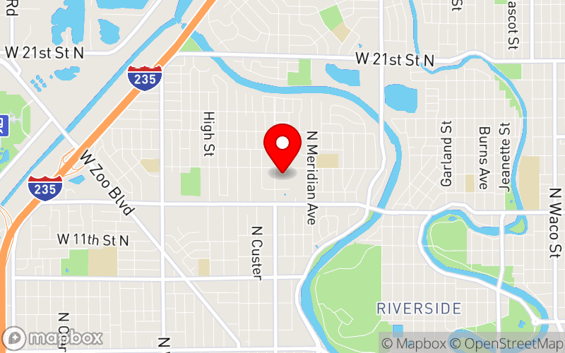 Map for KAIMH Annual Conference 2026 at 2801 W. 15th St. N, Wichita, KS 67203