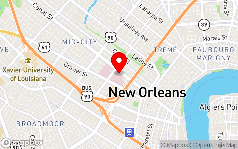 Map for 2026 Spring Conference - Psychology in Motion: Cultivating Strength, Growth, and Happiness at 2000 Canal St, New Orleans, LA 70112