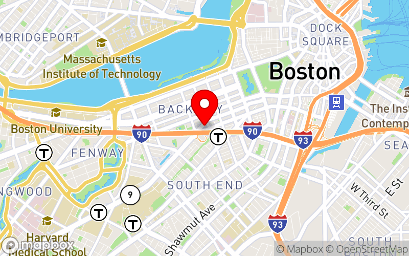 Map for MHA’s Annual Meeting at 10 Huntington Ave, Boston, MA 02116, United States