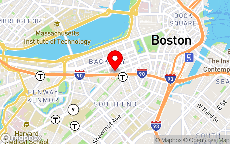 Map for Child & Adolescent Psychopharmacology 2026 at 10 Huntington Ave, Boston, MA 02116