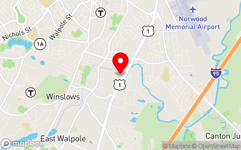 Map for 25th Annual Suicide Prevention Conference at 1125 Boston Providence Turnpike, Norwood, MA 02062