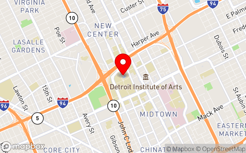 Map for Breaking the Stigma: African American Mental Health Symposium at 495 Gilmour Mall, Detroit, MI