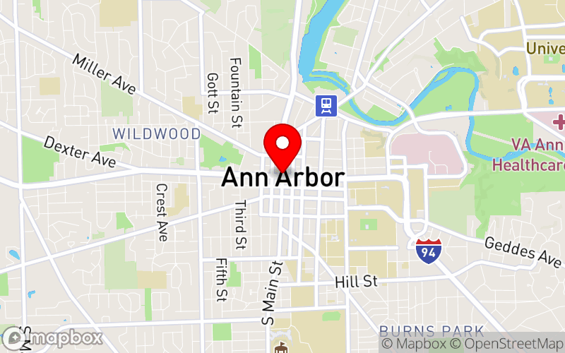 Map for Mental Health on College Campuses Conference at Rackham Graduate School, Ann Arbor, MI