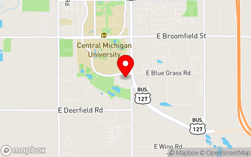 Map for Michigan Association for Play Therapy - Annual Conference 2026 at 2424 S Mission Street, Mt. Pleasant, MI 48858