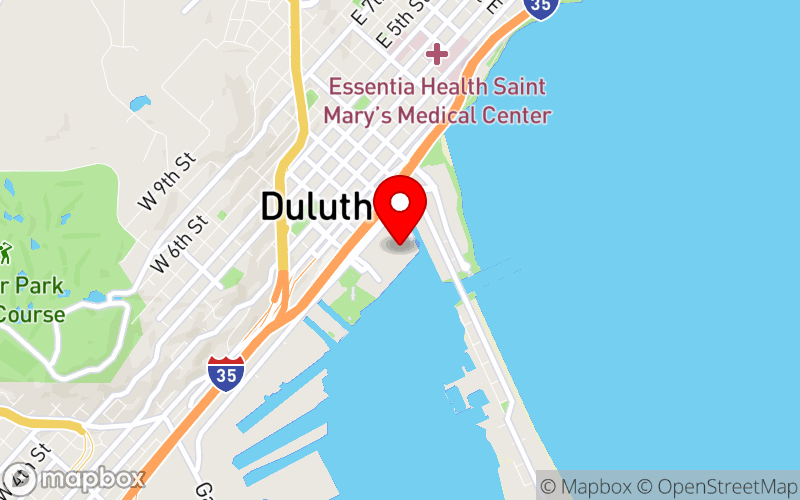 Map for MN Suicide Prevention Conference at 350 Harbor Dr, Duluth, MN 55802