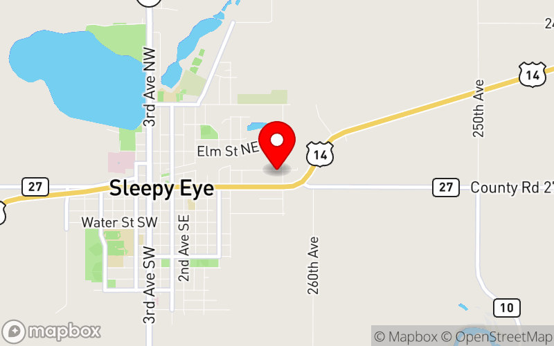 Map for South Central Mental Health and Wellness Conference at 110 12th Ave NE, Sleepy Eye, MN 56085, United States