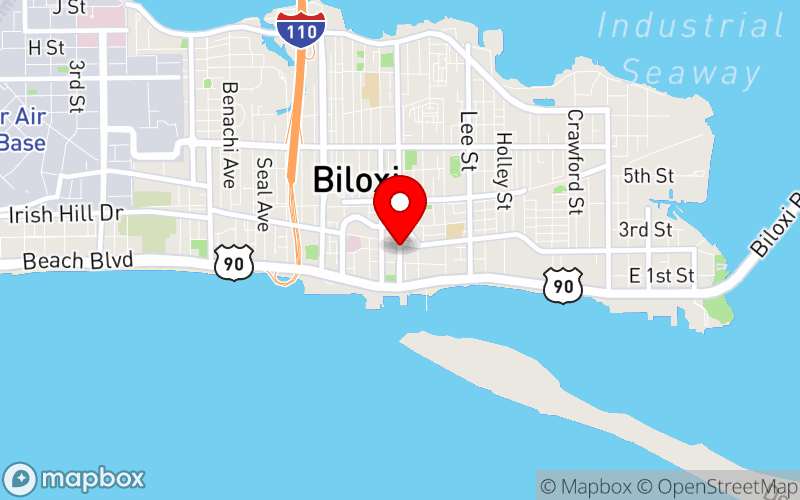 Map for 2026 Annual Gulf Coast Social Work Conference at Biloxi, MS, United States