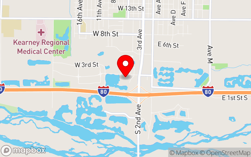 Map for 2026 Nebraska Brain Injury Conference at 416 Talmadge St, Kearney, NE 68845