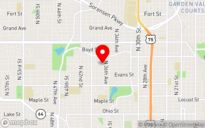 Map for B-Con 2026 at Embassy Suites Downtown Omaha, Omaha, NE