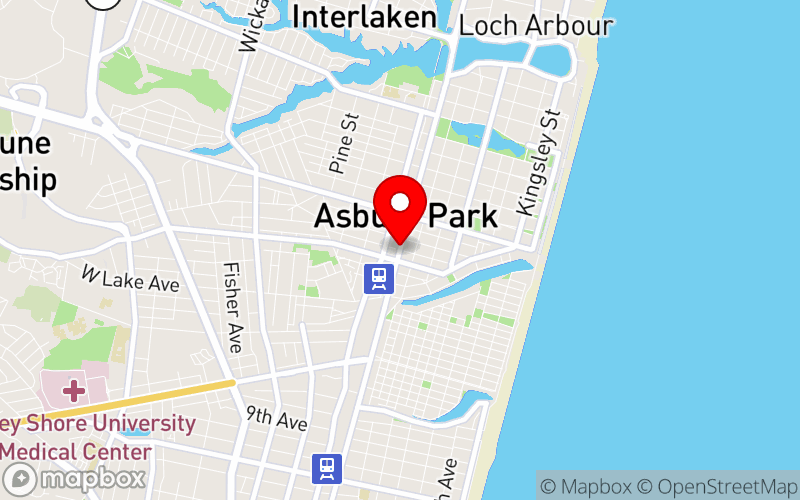 Map for New Jersey Integrated Mental Health Conference at Asbury Park, NJ