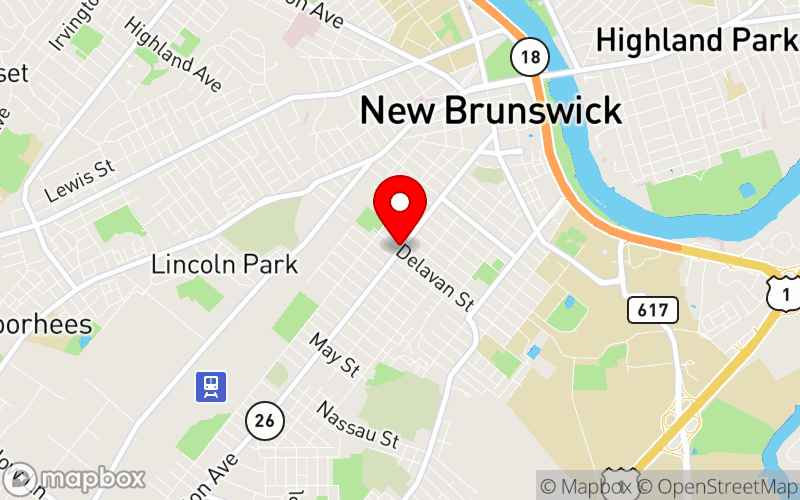 Map for Annual Conference on Cancer 2026 at Hyatt Regency, New Brunswick, NJ 08901