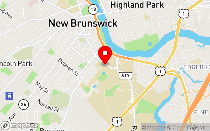 Map for International Interdisciplinary Conference on Clinical Supervision (IICCS) 2026 at 100 George St, New Brunswick, NJ 08901