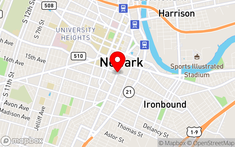 Map for Third Annual New Jersey Higher Education Mental Health Summit at New Jersey Institute of Technology, Newark, NJ