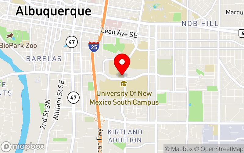 Map for 70th Anniversary Counseling Conference at 1155 University Boulevard Southeast, Albuquerque, NM, 87106, United States