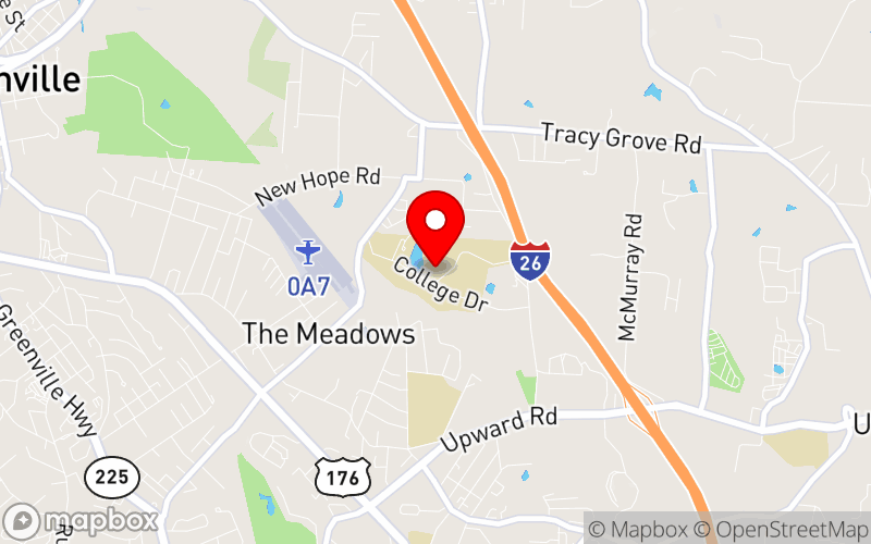 Map for 2026 Henderson County Behavioral Health Conference at 49 East Campus Drive, Flat Rock, NC