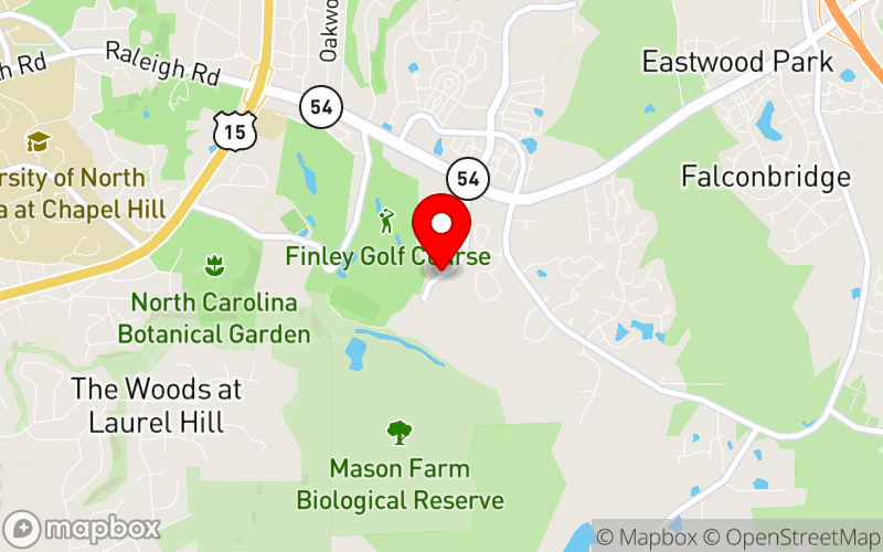 Map for 2026 NCASM Sleep Medicine Conference at UNC Friday Center, Chapel Hill, NC