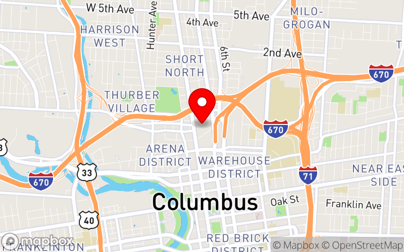 Map for ACA Conference & Expo at 400 North High Street, Columbus, Ohio 43215