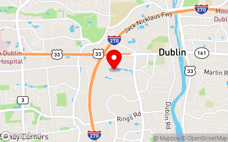 Map for 2026 Central Ohio Mental Health Professionals Conference at 555 Metro Place North, Suite 150, Dublin, Ohio 43017