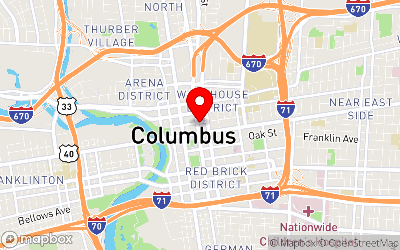 Map for CAPS International Conference 2026 at 50 North Third Street, Columbus, OH 43215, United States