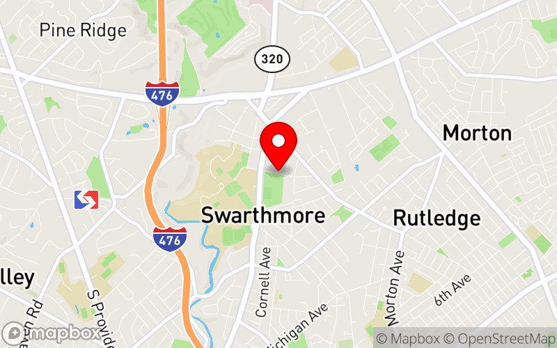 Map for Systems-Centered Training 26th Annual Conference at Swarthmore College, Pennsylvania