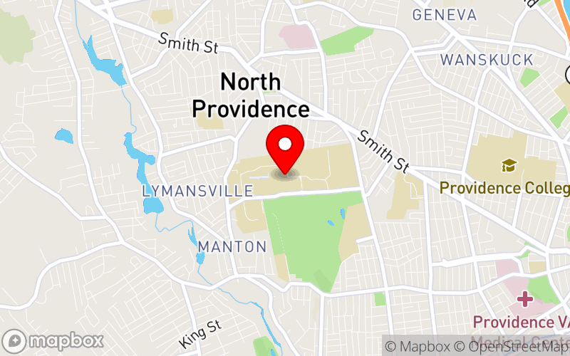 Map for 2026 Rhode Island Trans Health Conference at 600 Mount Pleasant Avenue, Roberts Hall, Providence, RI 02908, United States